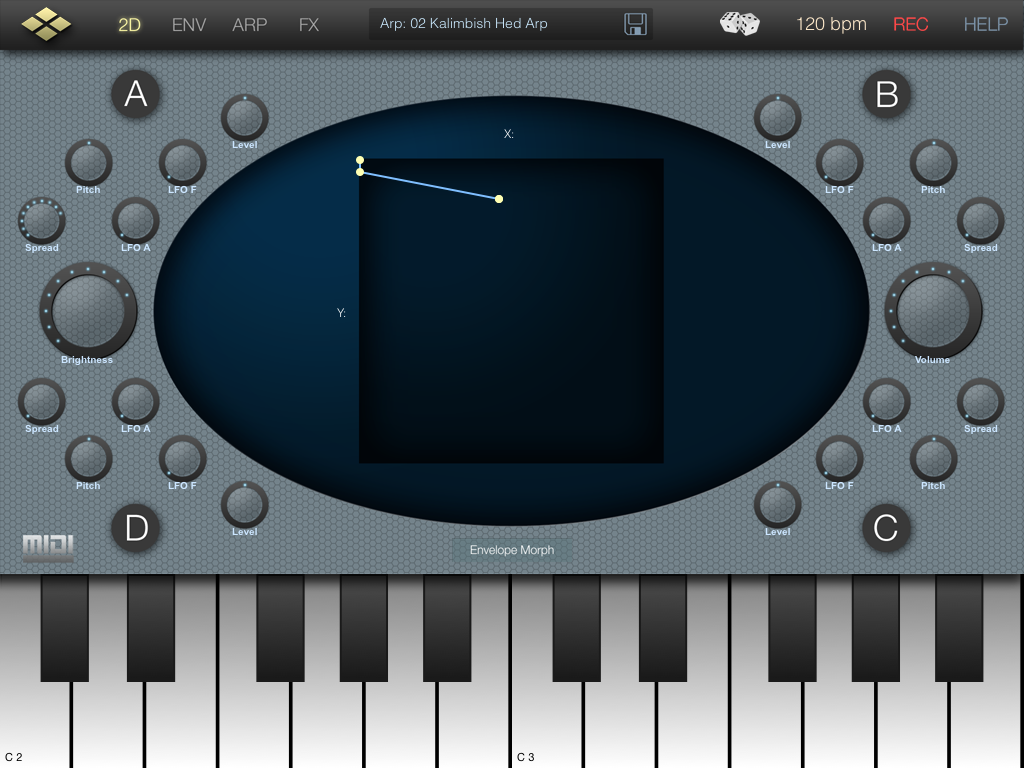 Cube Synth Main Screen